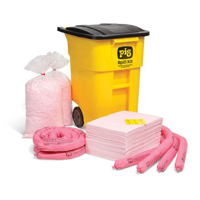 PIG® HazMat Spill Kit in High-Visibility Mobile Container - KIT366