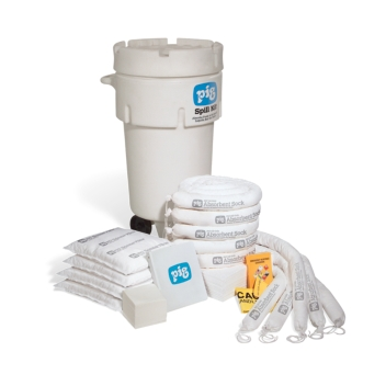 PIG® Oil-Only Spill Kit in 189-Liter Wheeled Overpack Salvage Drum - KIT468
