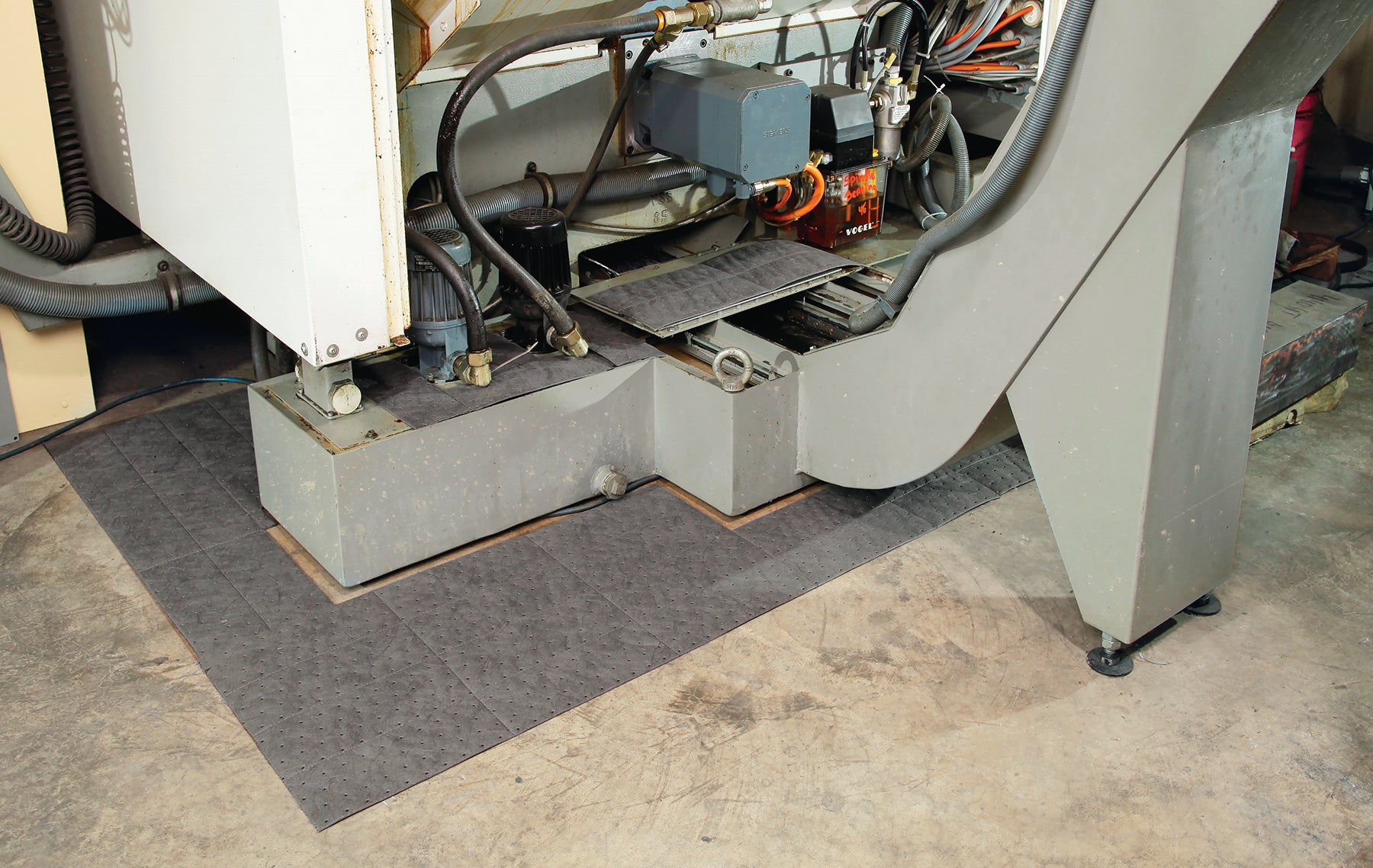 Soak up LEAKS with PIG Mat