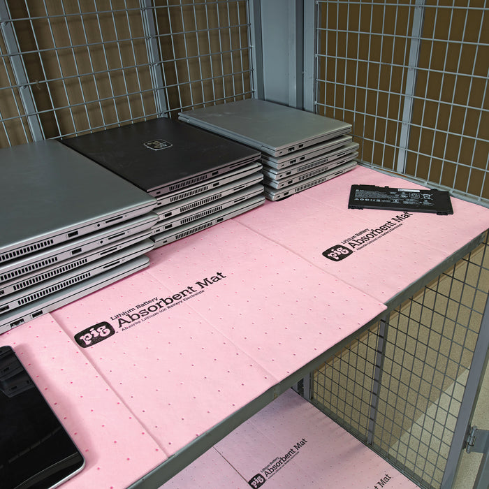 PIG® Lithium Battery Absorbent Mat Pad in Dispenser Box - MAT3102