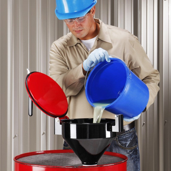 PIG® Burpless® Poly Coated Steel Drum Funnel - DRM1126