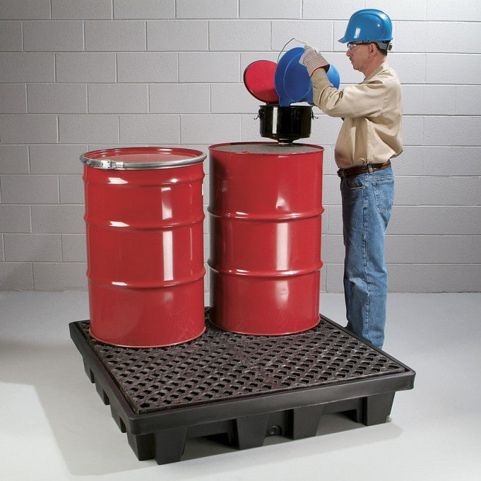 PIG® 4-Drum Poly Spill Containment Pallet - PAK210