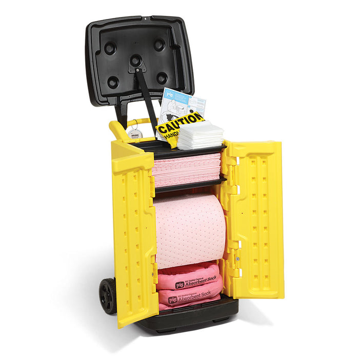 PIG® HazMat Quick-Response High-Visibility Spill Cart - KIT3401