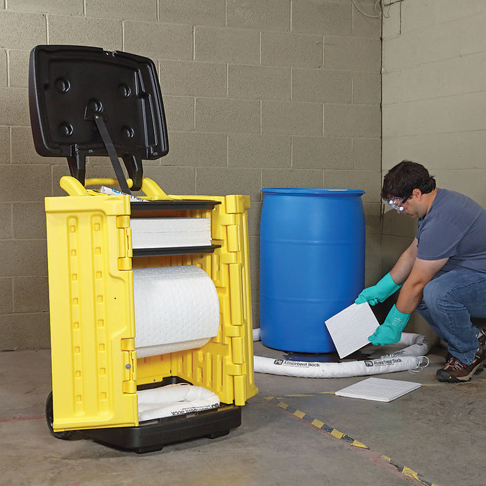 PIG® Oil-Only Quick-Response High-Visibility Spill Cart - KIT4401