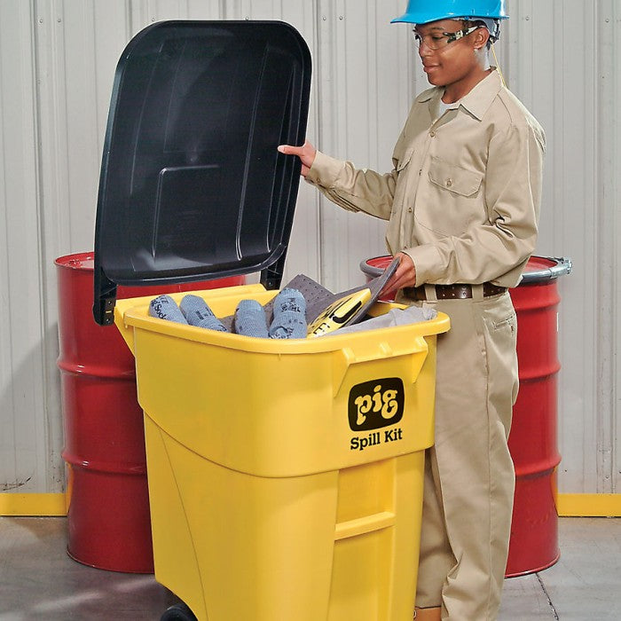 PIG® Spill Kit in High-Visibility Mobile Container - KIT273