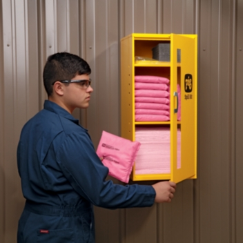 PIG® HazMat Spill Kit in Small Wall-Mount Cabinet - KIT315