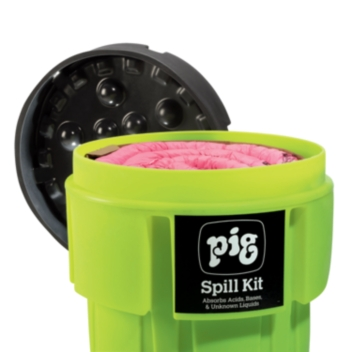 PIG® HazMat Spill Kit in 246-Liter High-Visibility Container - KIT363
