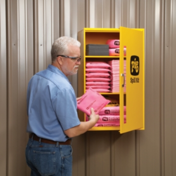 PIG® HazMat Spill Kit in Large Wall-Mount Cabinet - KIT328